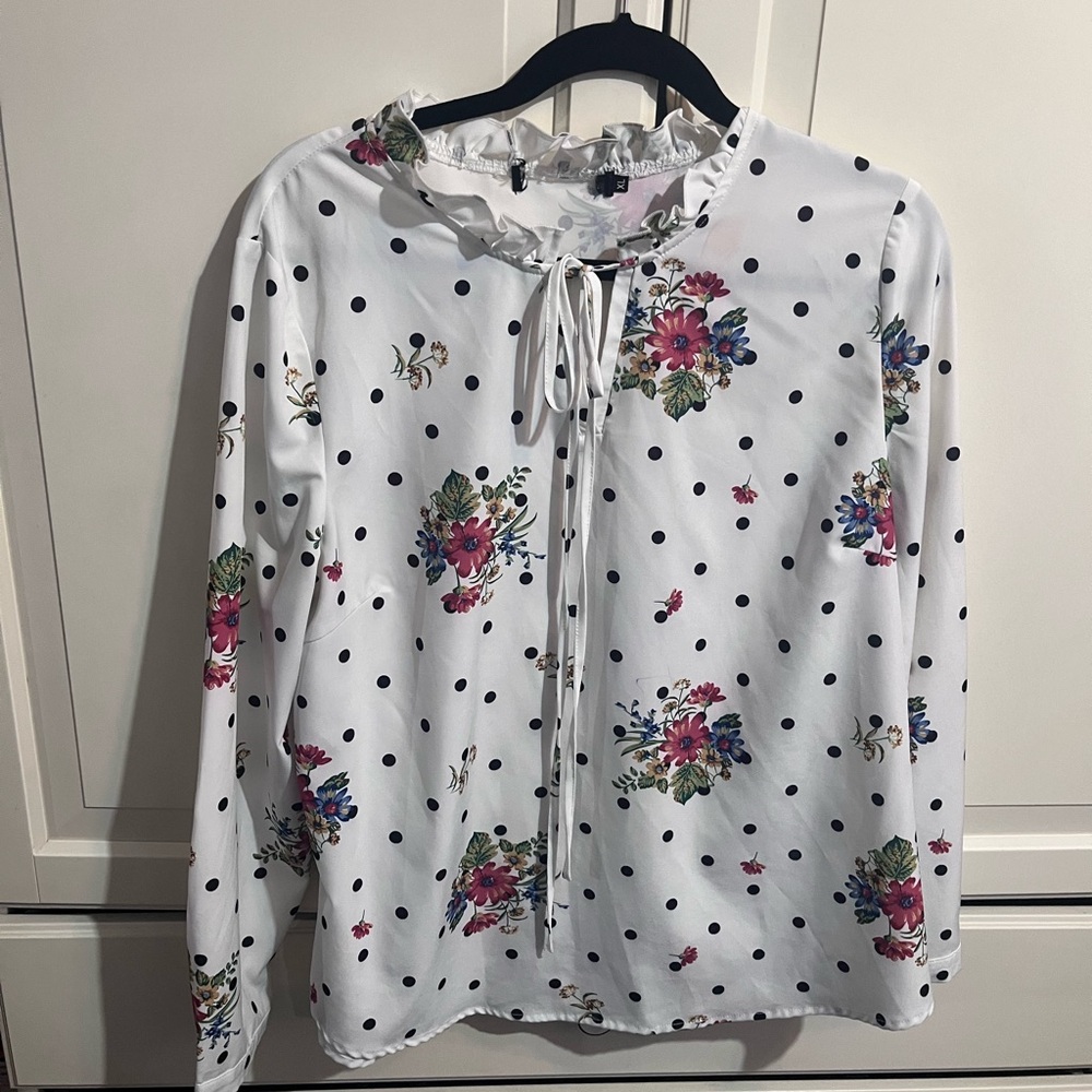 Floral Polka Dot Blouse